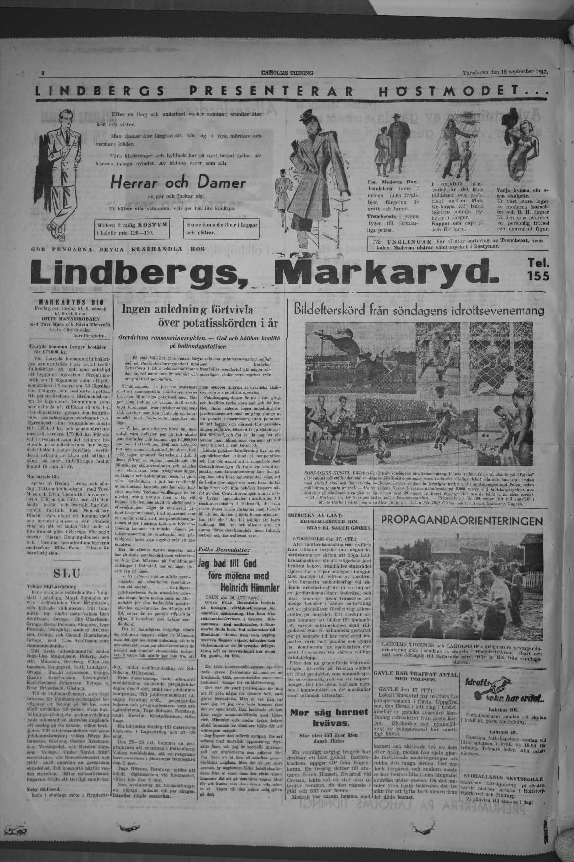Laholms Tidning Torsdag 18 september 1947, sida 4
