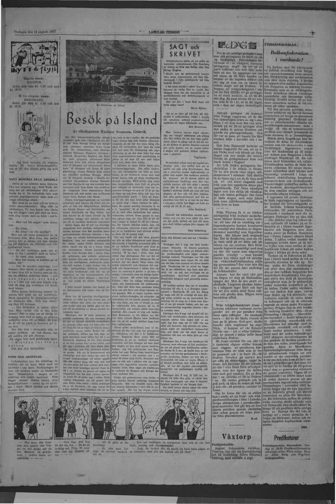 Laholms Tidning Tisdag 19 augusti 1947, sida 5