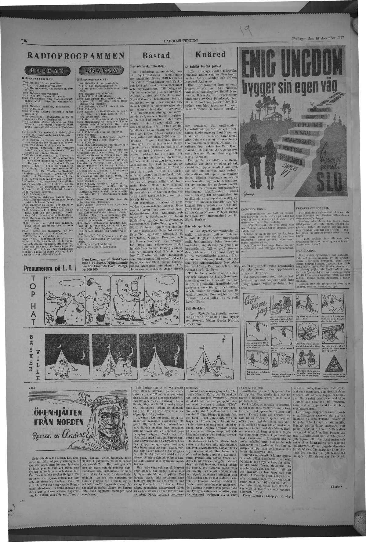 Laholms Tidning Fredag 19 december 1947, sida 8