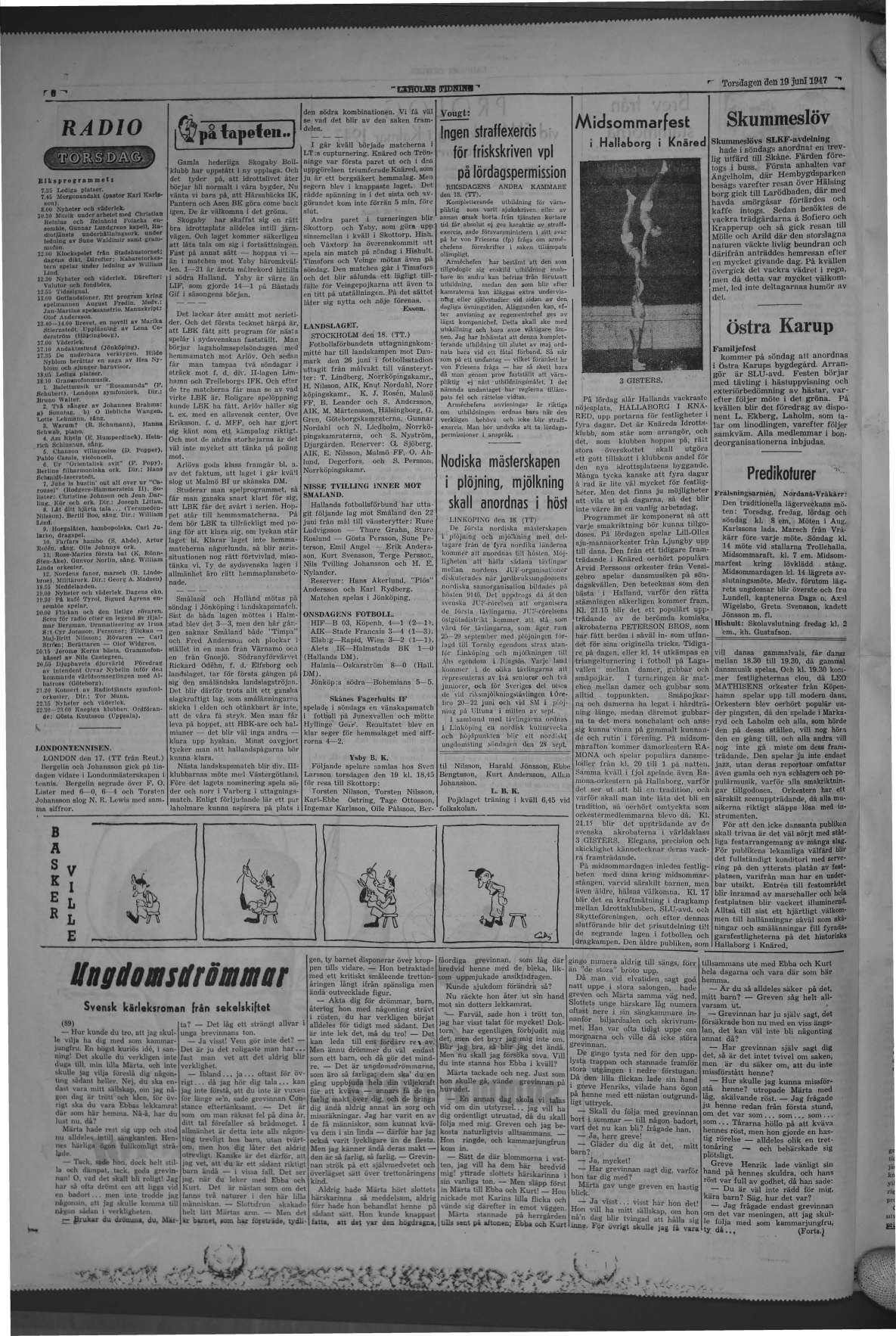 Laholms Tidning Torsdag 19 juni 1947, sida 6