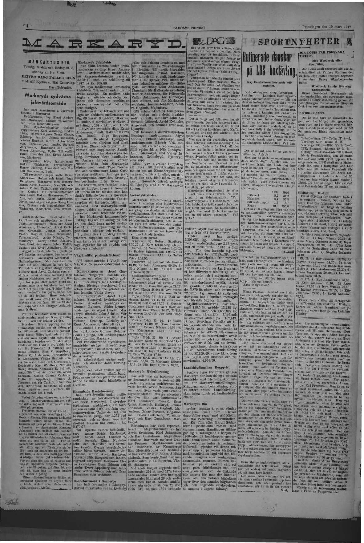 Laholms Tidning Onsdag 19 mars 1947, sida 4