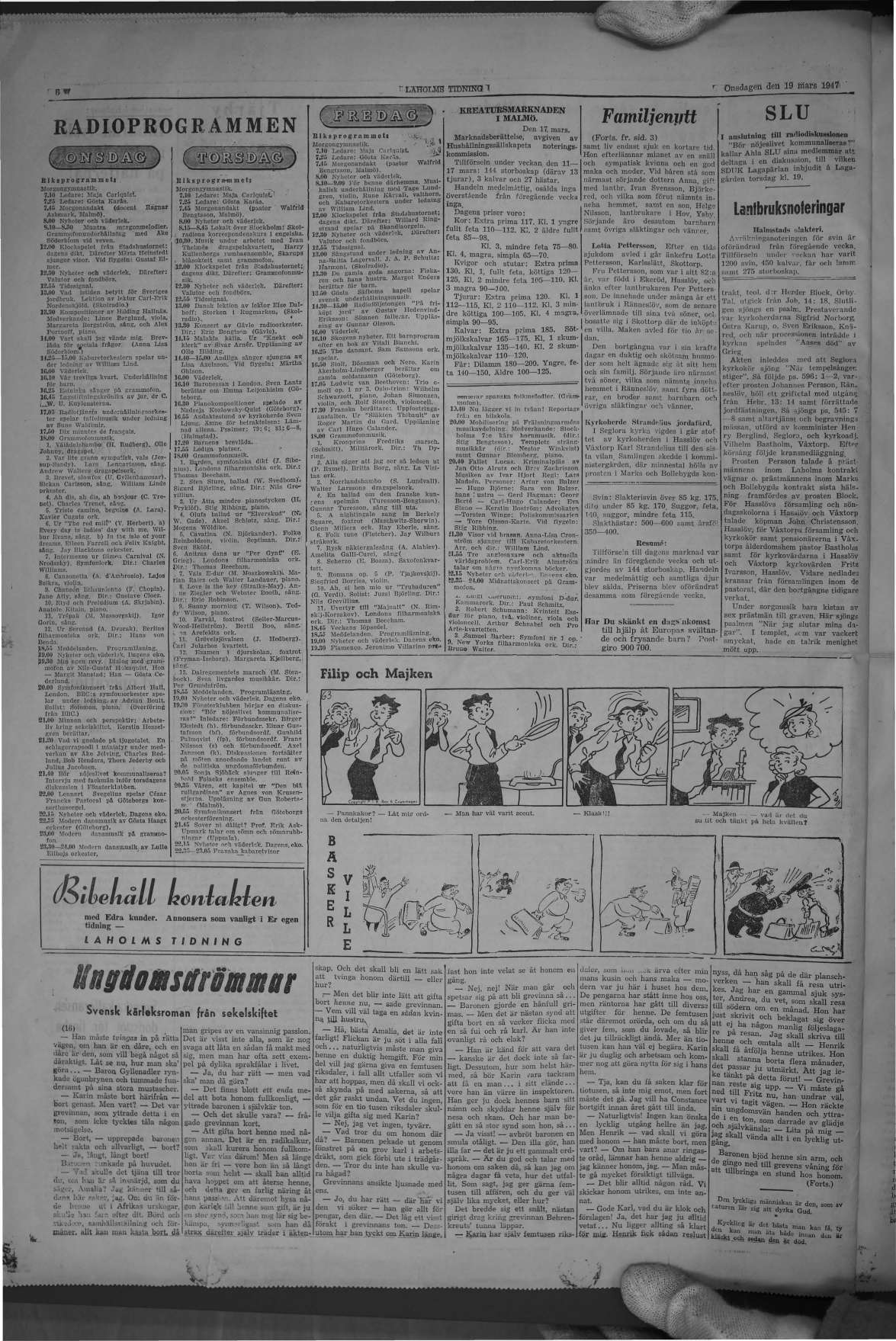 Laholms Tidning Onsdag 19 mars 1947, sida 6