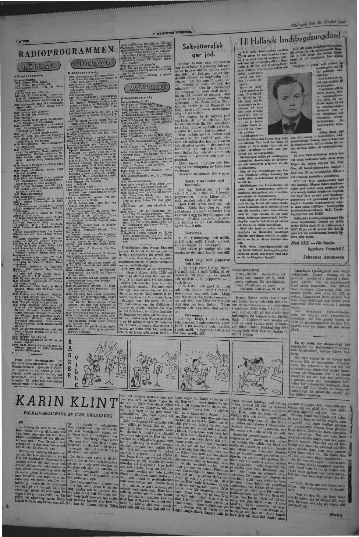 Laholms Tidning Lördag 19 oktober 1946, sida 8