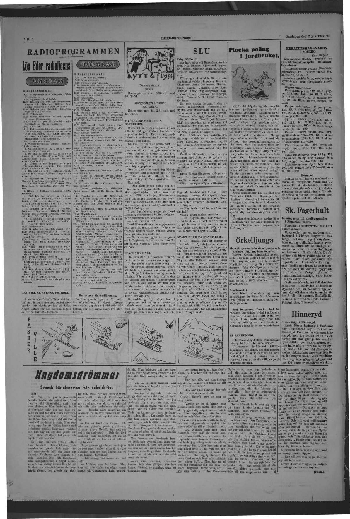 Laholms Tidning Onsdag 2 juli 1947, sida 6