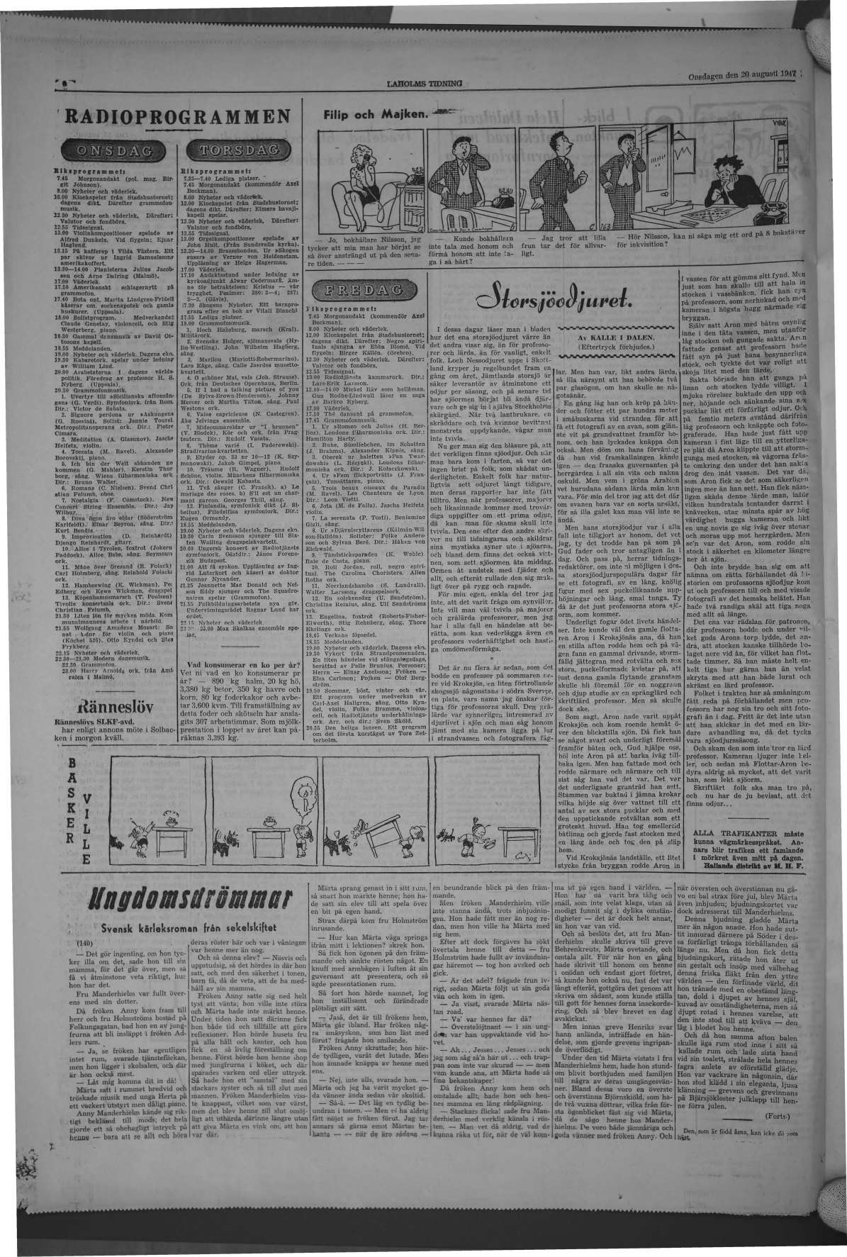 Laholms Tidning Onsdag 20 augusti 1947, sida 6