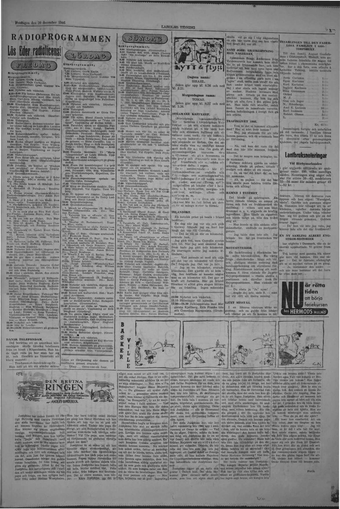 Laholms Tidning Fredag 20 december 1946, sida 7