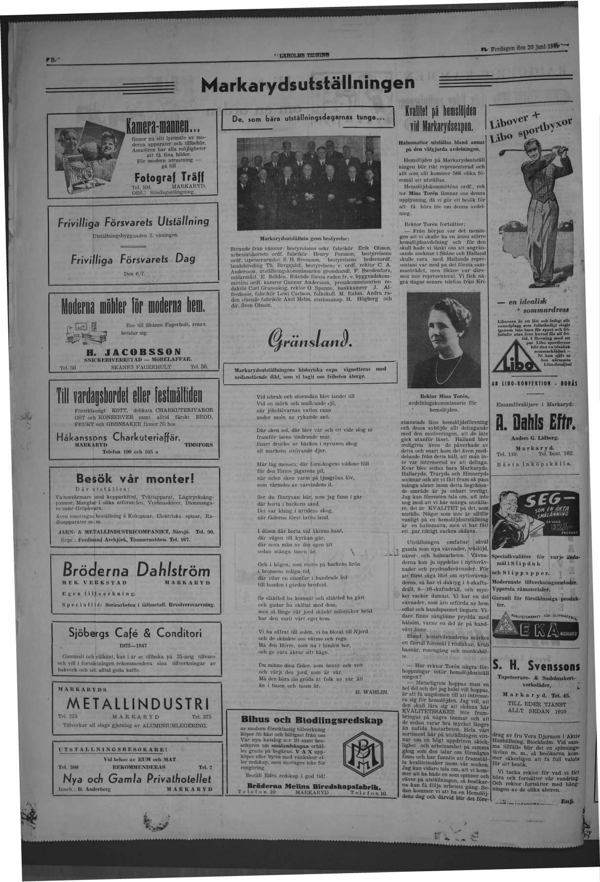 Laholms Tidning Fredag 20 juni 1947, sida 8