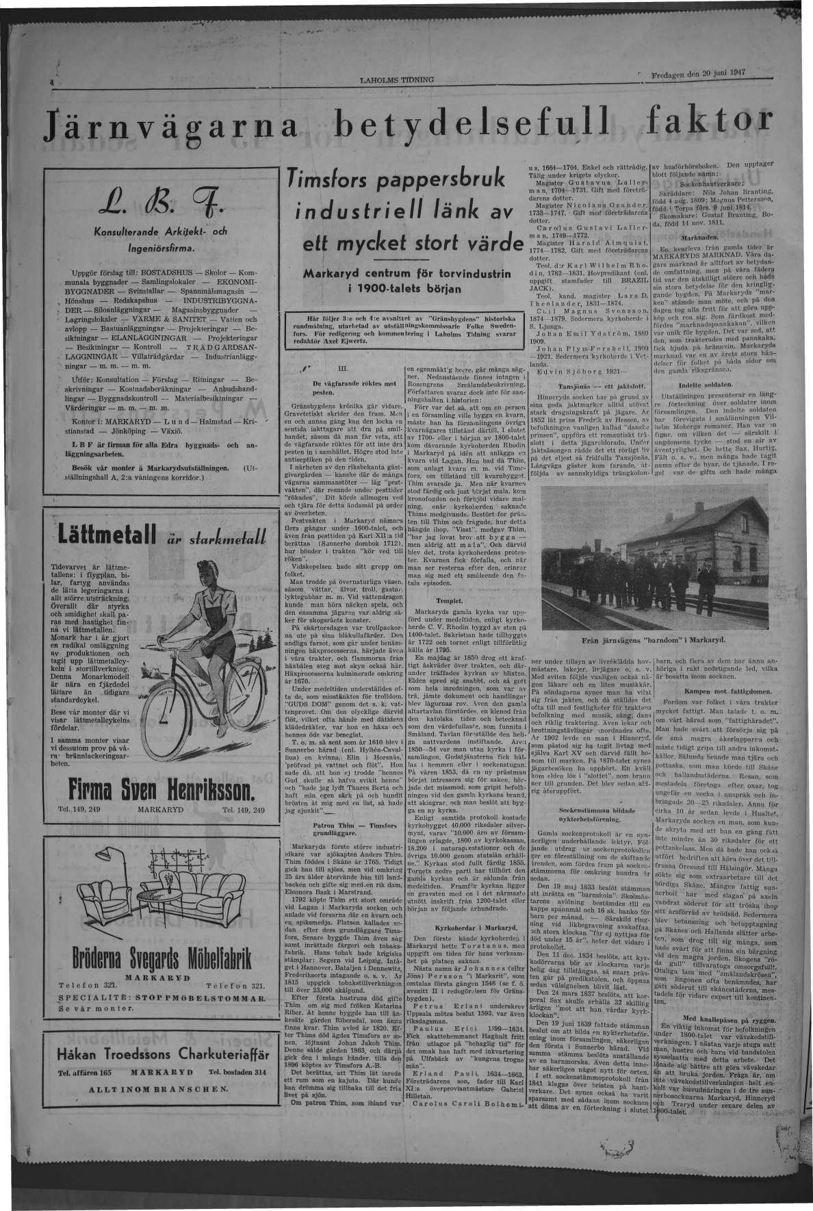 Laholms Tidning Fredag 20 juni 1947, sida 12