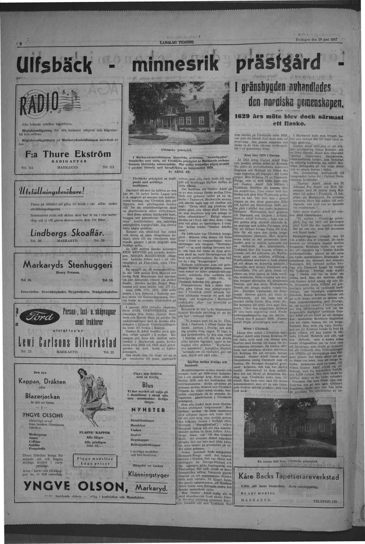 Laholms Tidning Fredag 20 juni 1947, sida 14