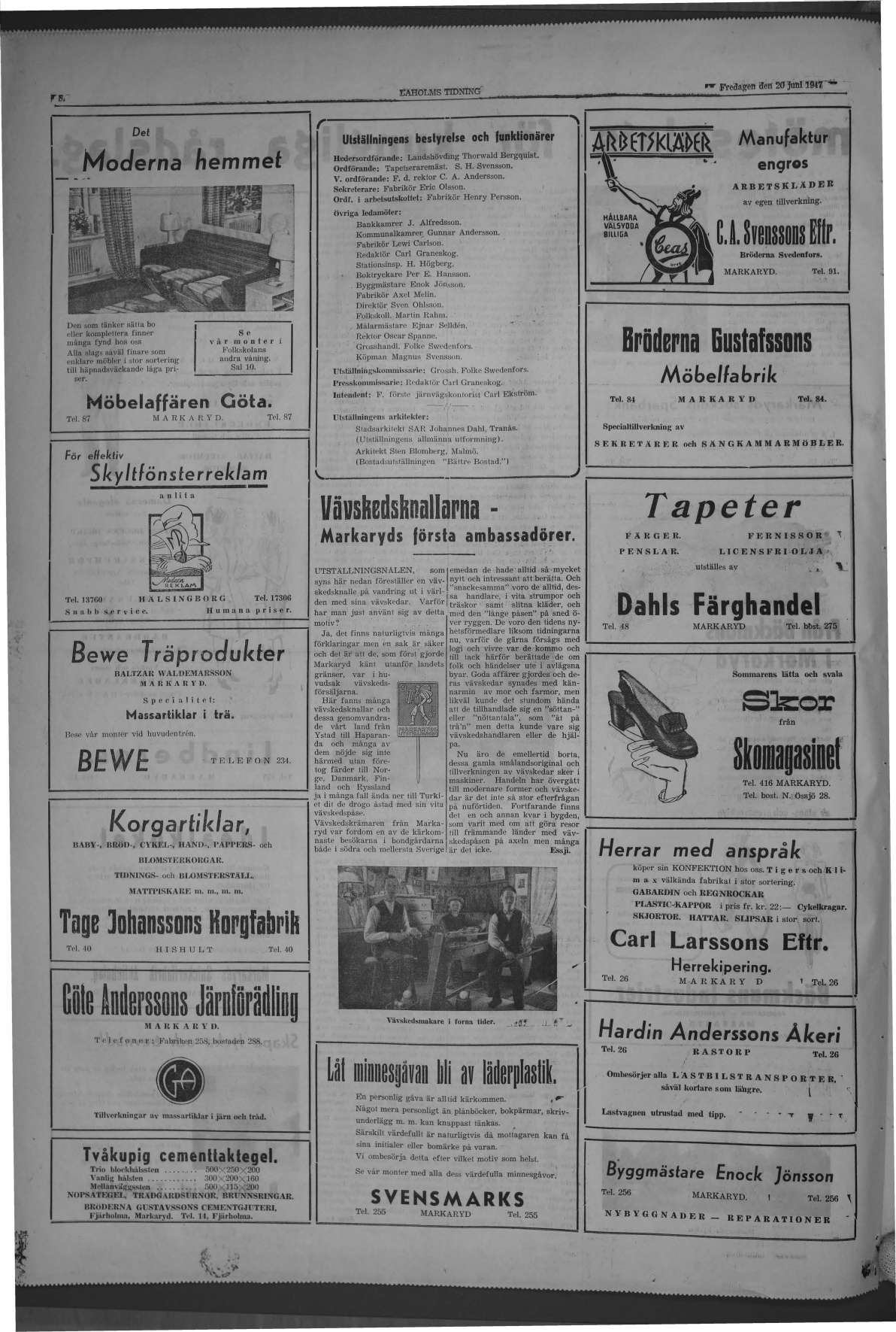 Laholms Tidning Fredag 20 juni 1947, sida 16
