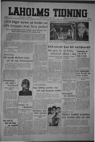 Förstasidan, Torsdag 21 november 1946