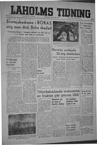 Förstasidan, Måndag 21 oktober 1946