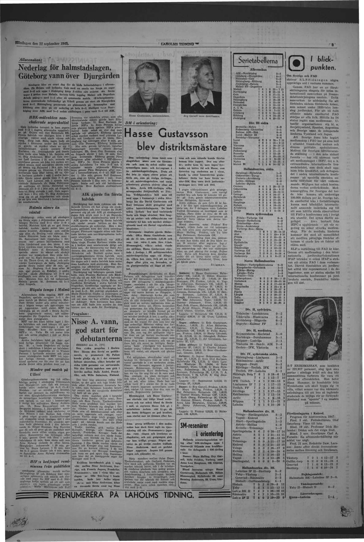Laholms Tidning Måndag 22 september 1947, sida 5