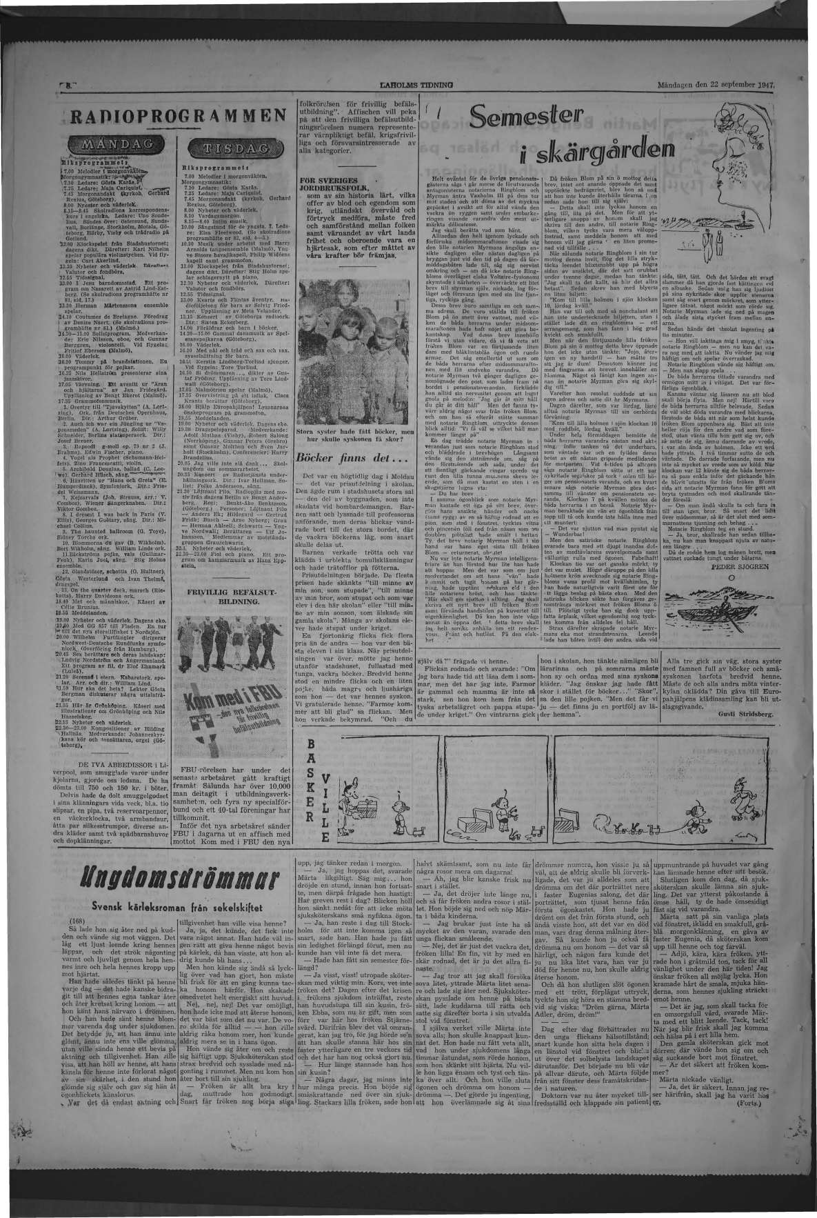 Laholms Tidning Måndag 22 september 1947, sida 8