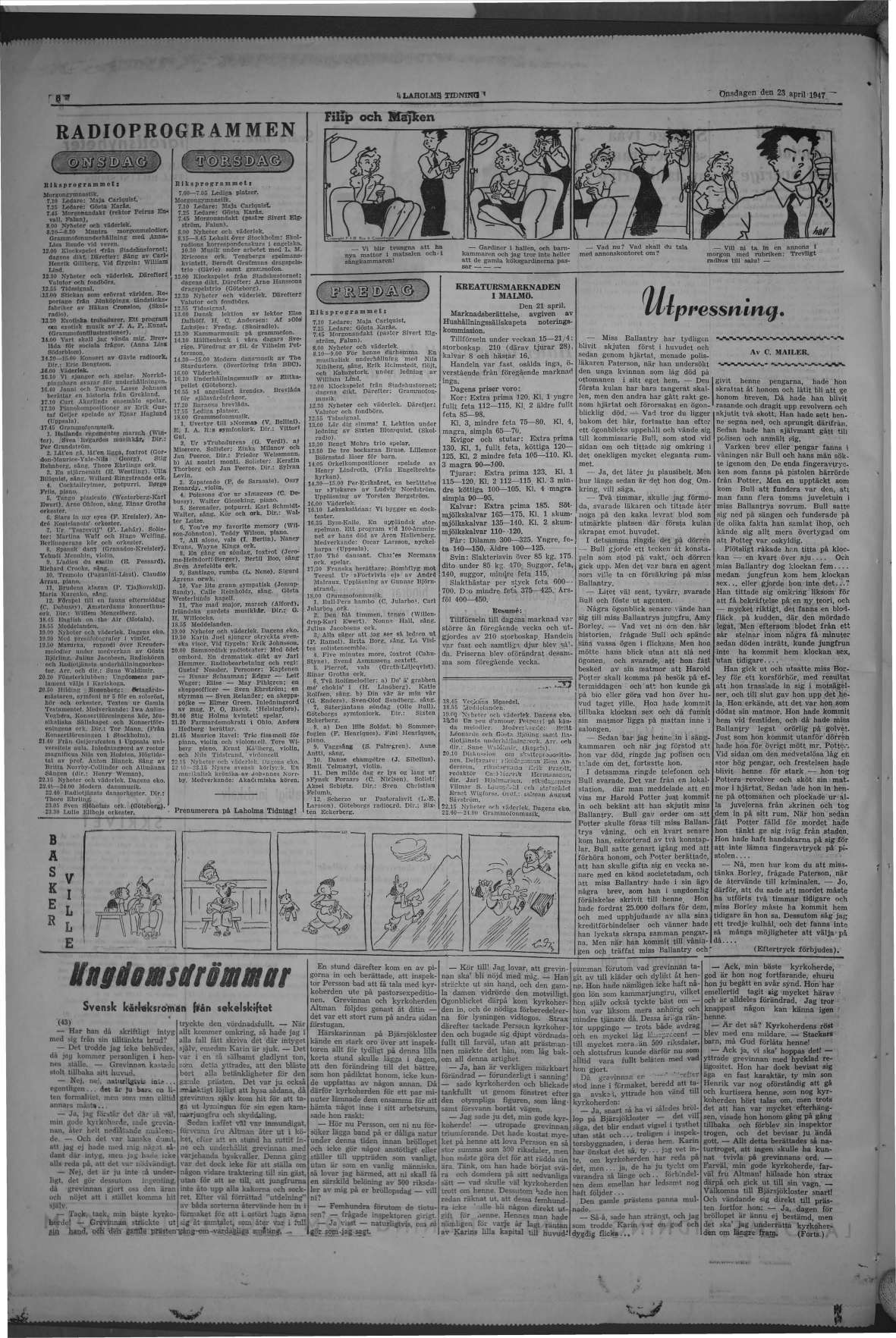 Laholms Tidning Onsdag 23 april 1947, sida 6