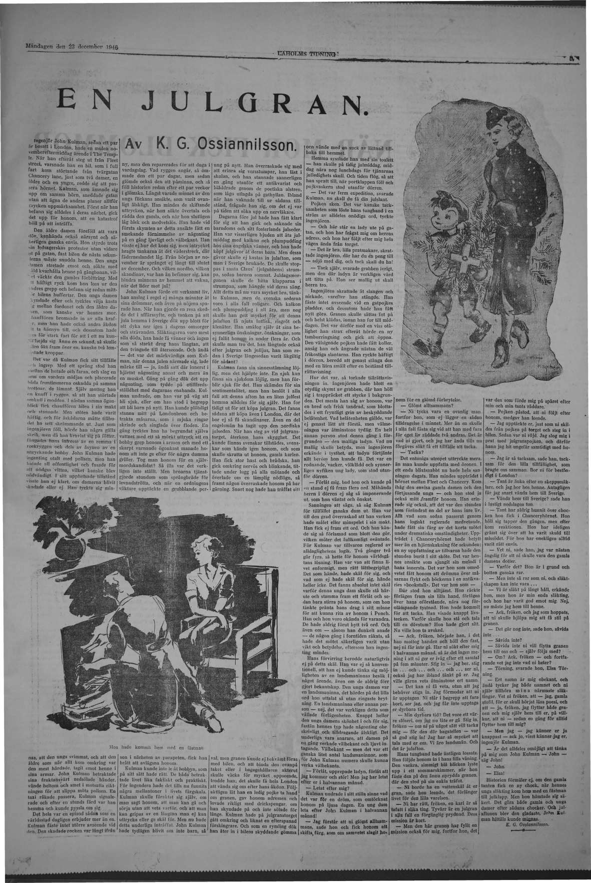 Laholms Tidning Måndag 23 december 1946, sida 5