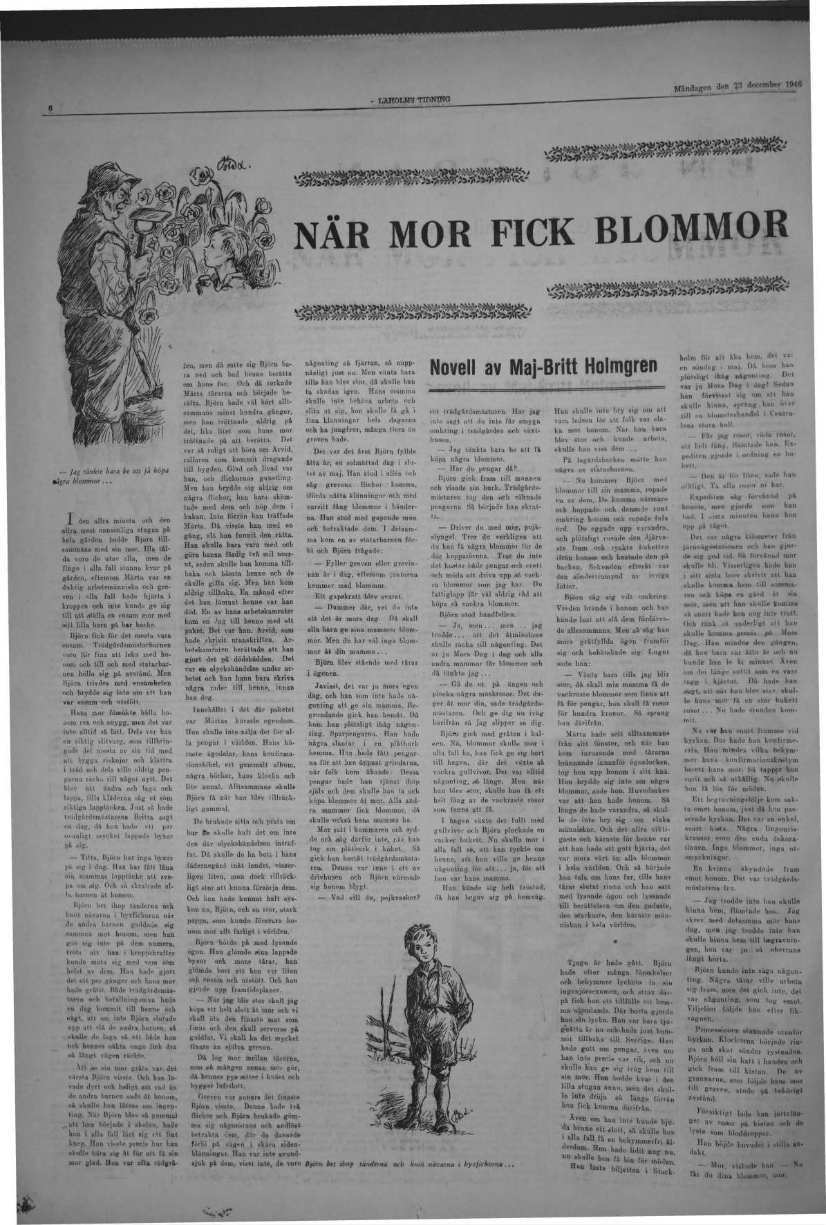 Laholms Tidning Måndag 23 december 1946, sida 6