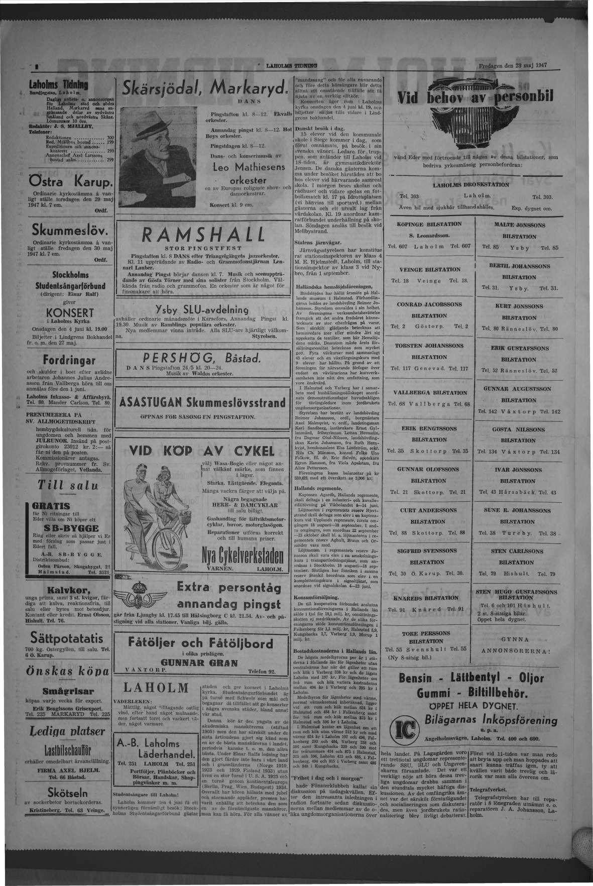 Laholms Tidning Fredag 23 maj 1947, sida 2
