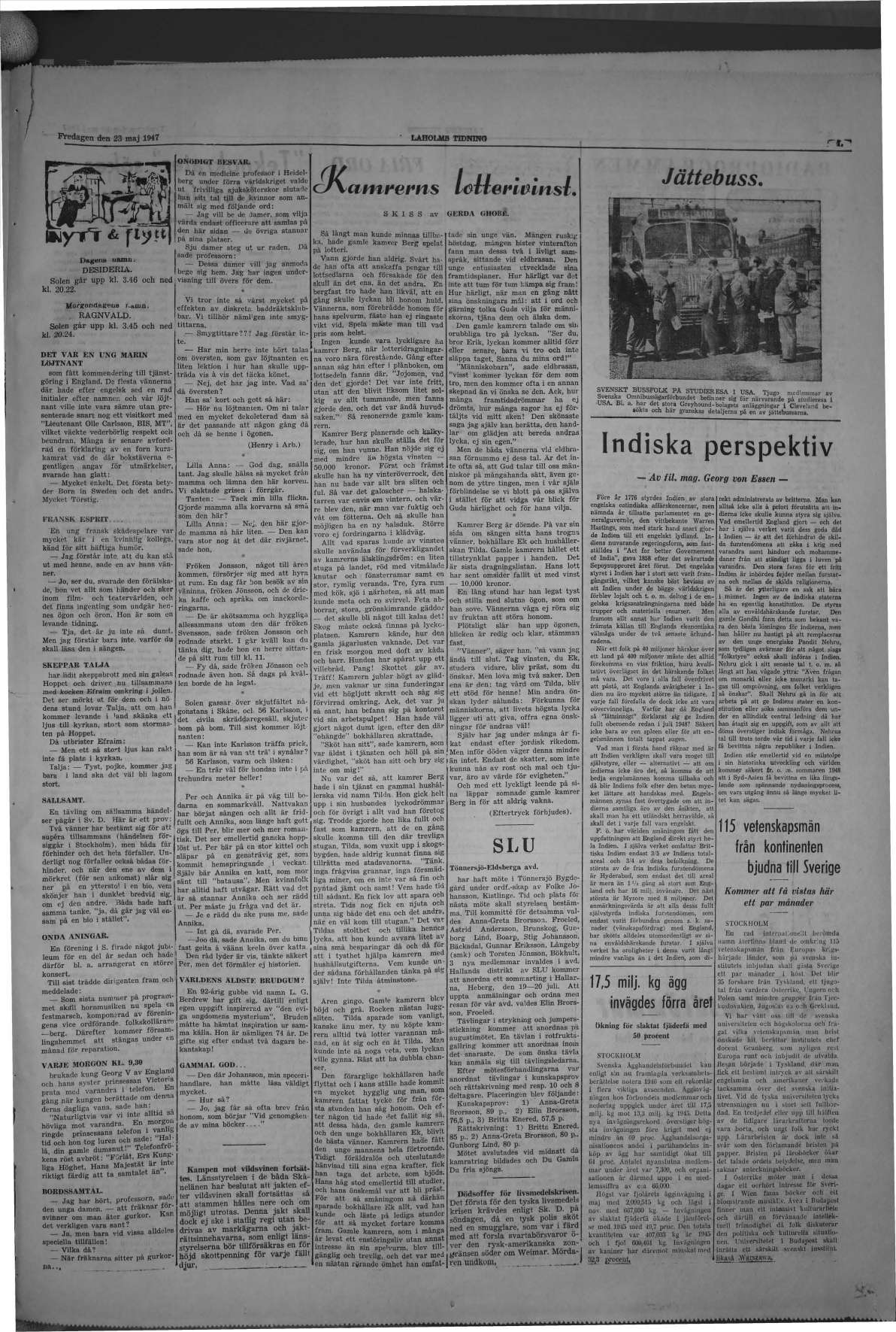 Laholms Tidning Fredag 23 maj 1947, sida 7