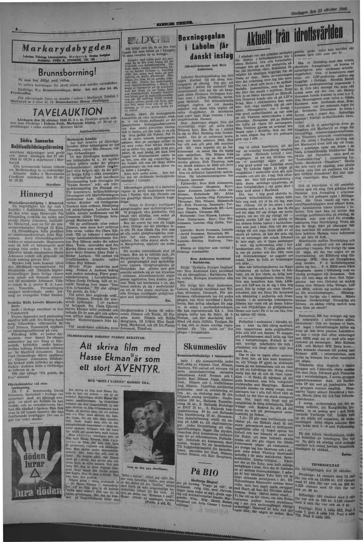 Laholms Tidning Onsdag 23 oktober 1946, sida 4