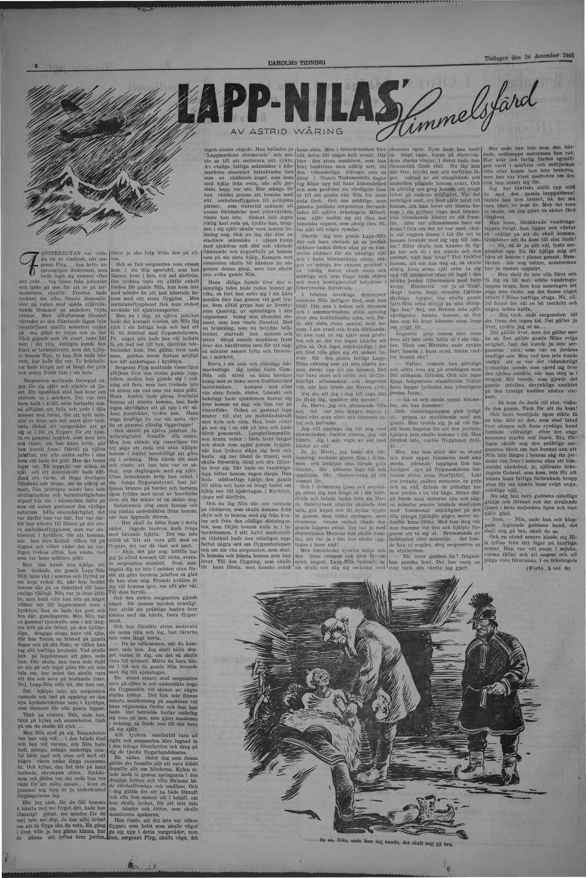 Laholms Tidning Tisdag 24 december 1946, sida 4