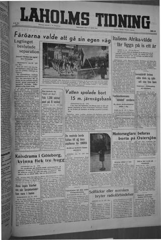 Förstasidan, Tisdag 24 september 1946
