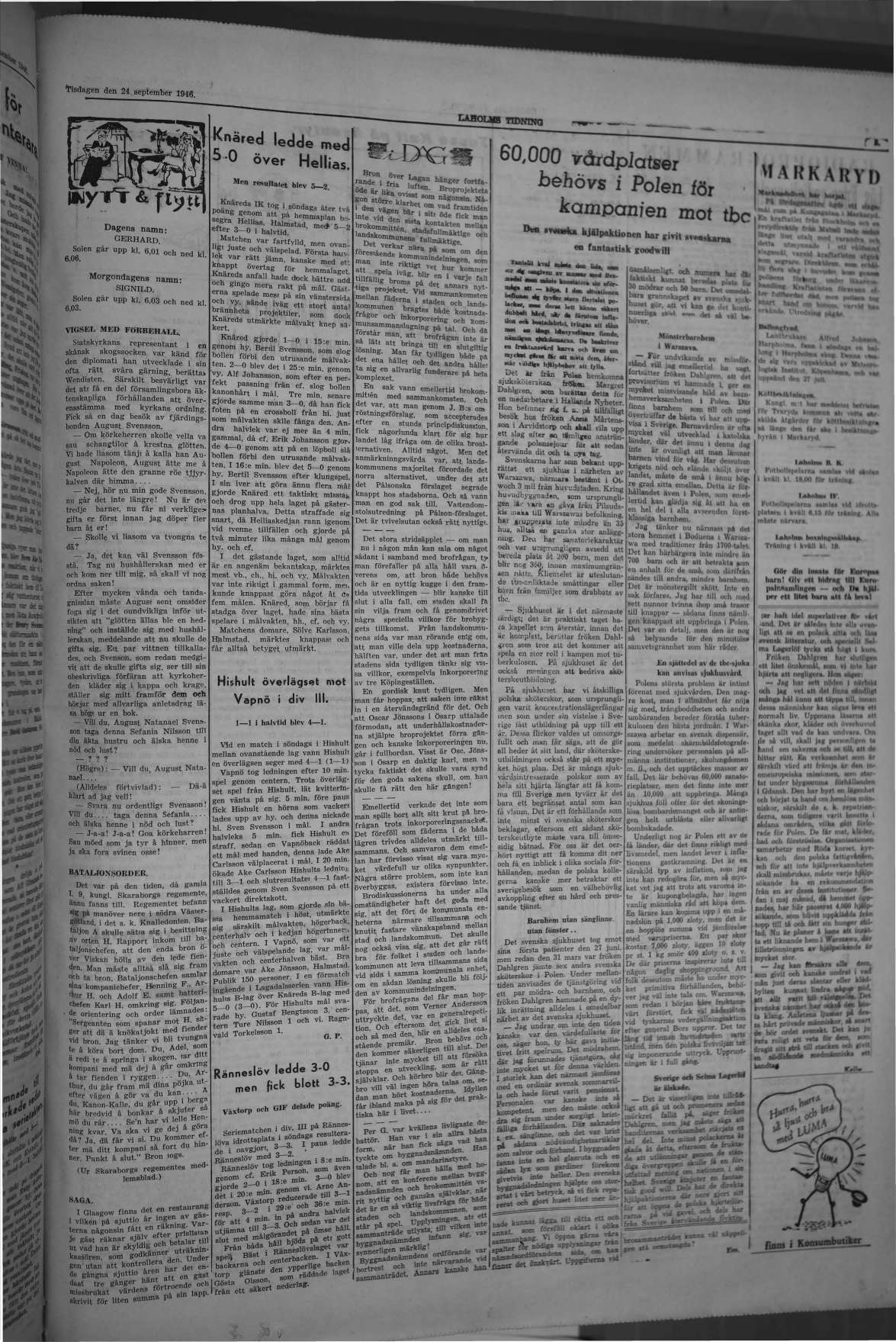 Laholms Tidning Tisdag 24 september 1946, sida 5