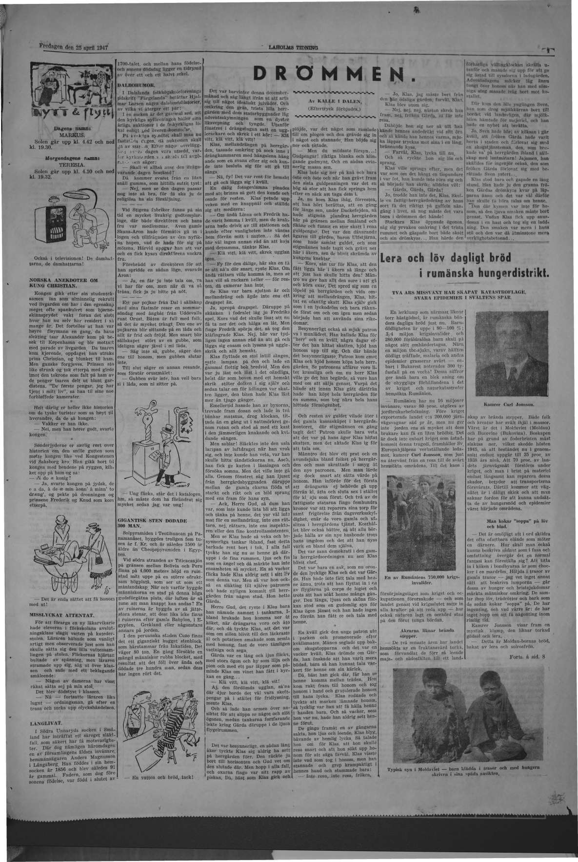 Laholms Tidning Fredag 25 april 1947, sida 7