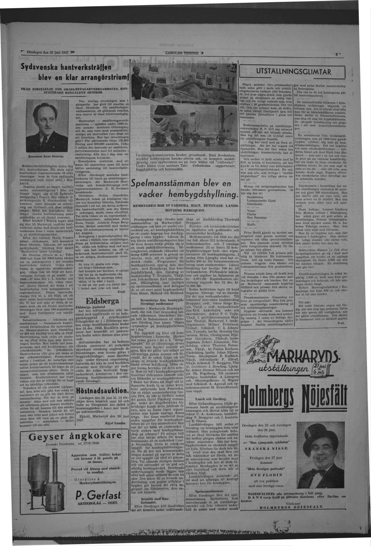 Laholms Tidning Onsdag 25 juni 1947, sida 5