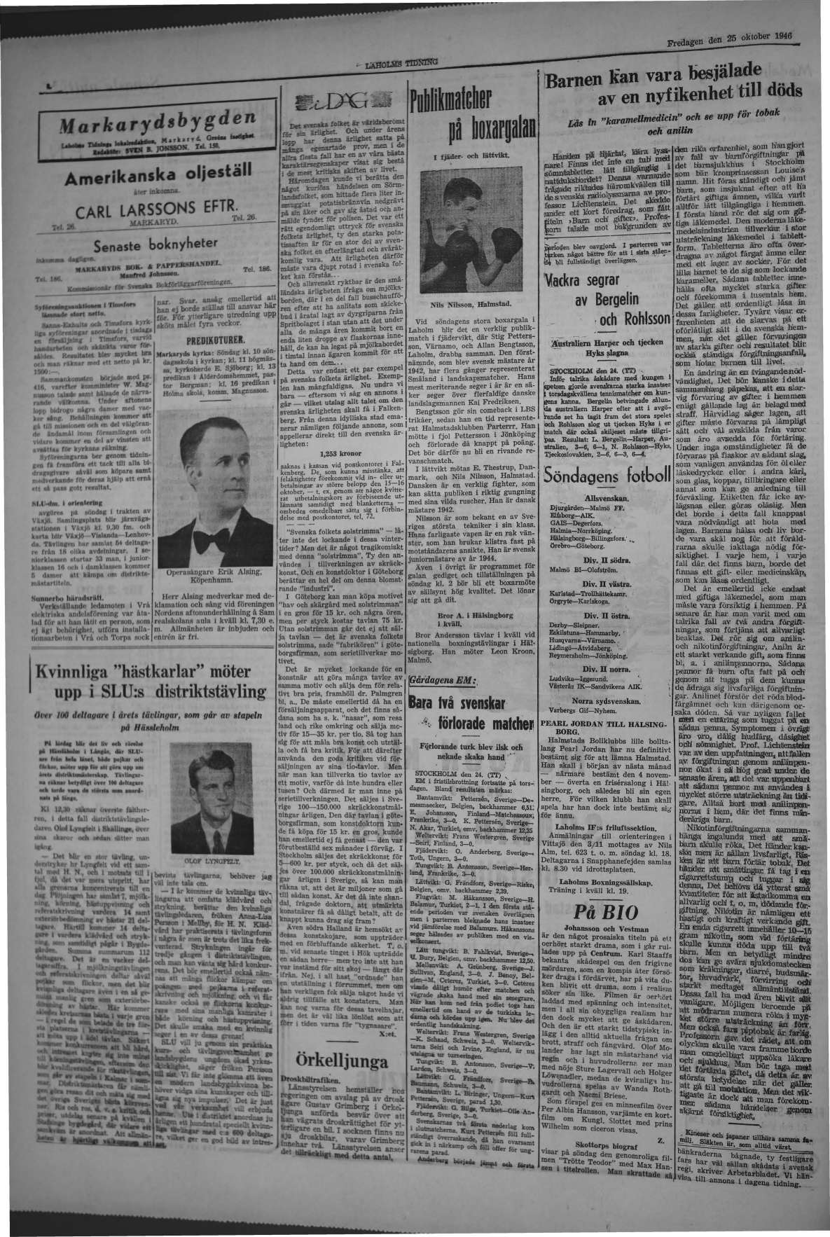 Laholms Tidning Fredag 25 oktober 1946, sida 4