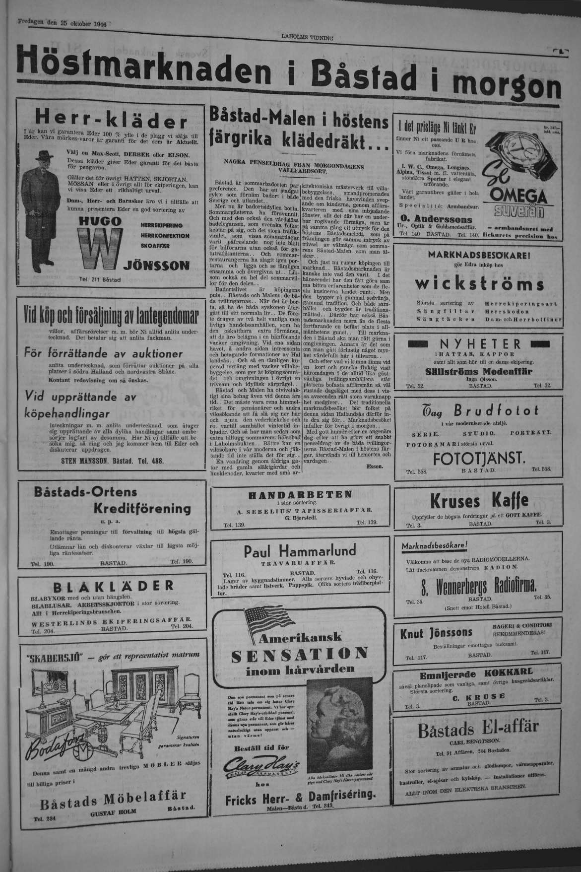 Laholms Tidning Fredag 25 oktober 1946, sida 5