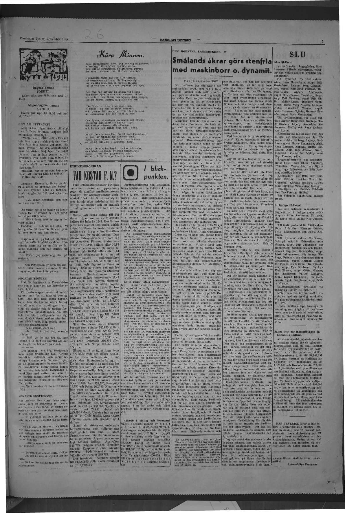 Laholms Tidning Onsdag 26 november 1947, sida 5