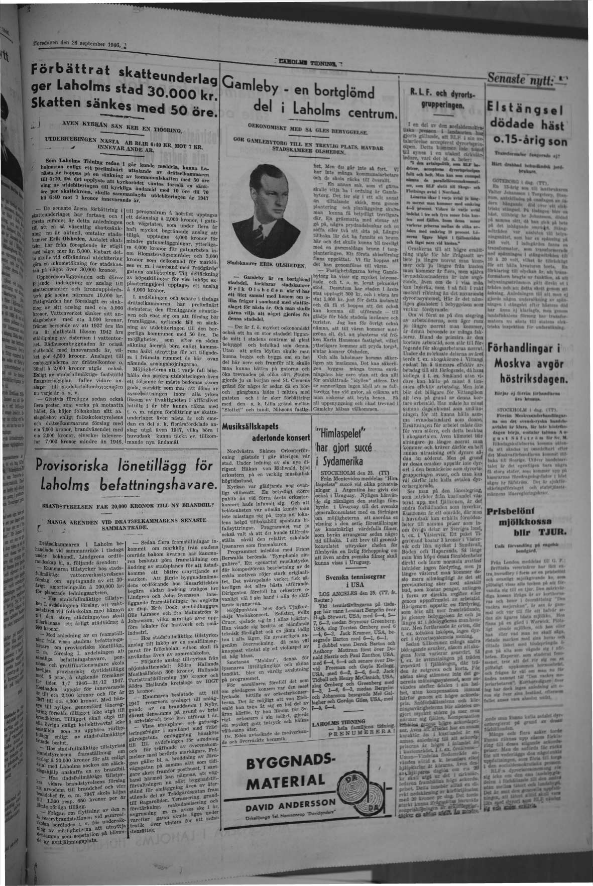Laholms Tidning Torsdag 26 september 1946, sida 3