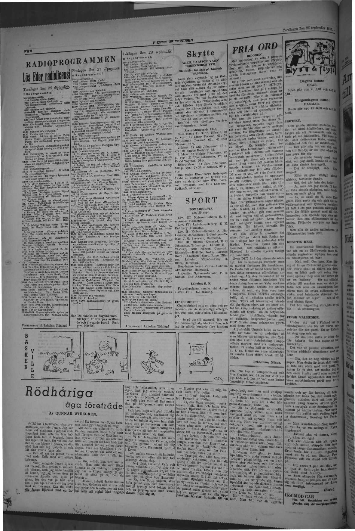 Laholms Tidning Torsdag 26 september 1946, sida 6