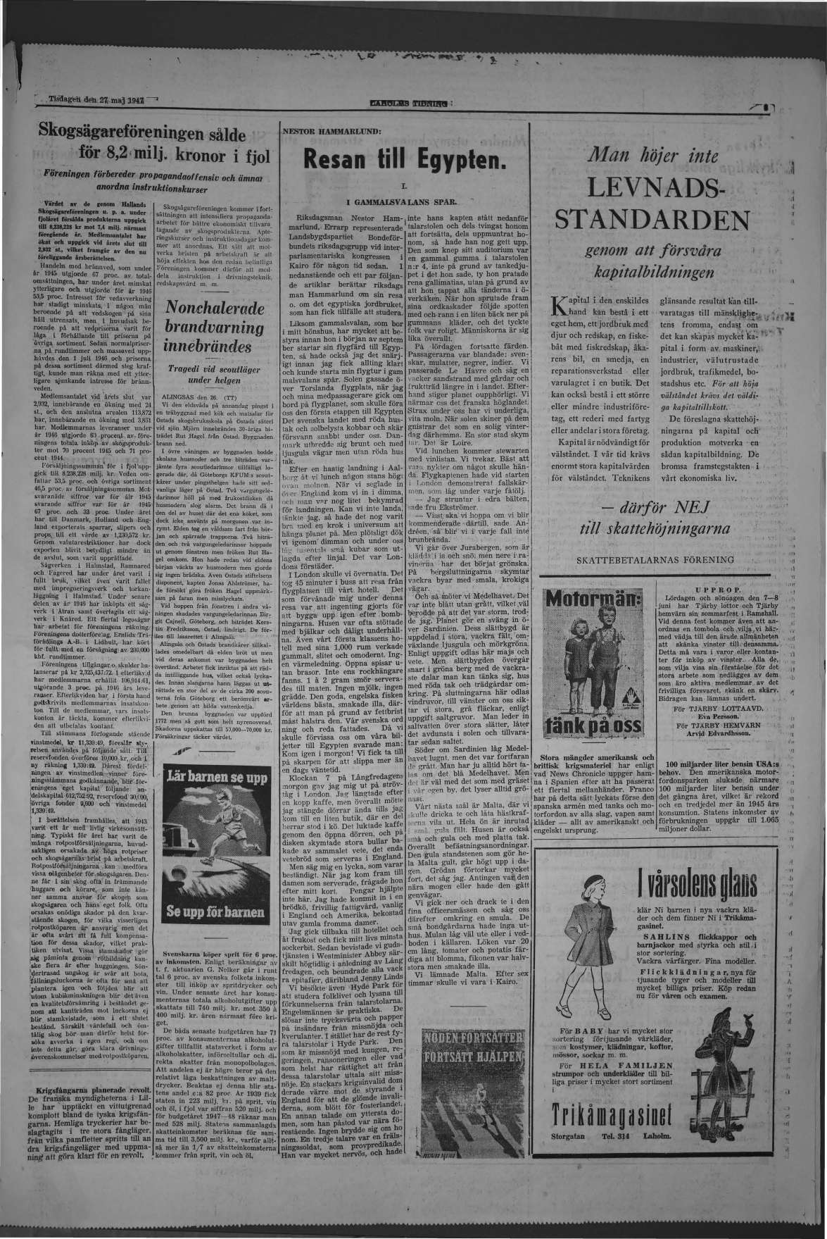 Laholms Tidning Tisdag 27 maj 1947, sida 5