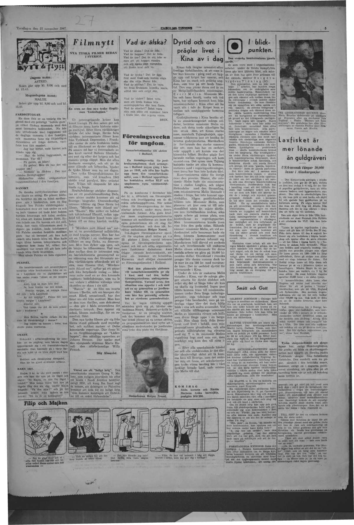 Laholms Tidning Torsdag 27 november 1947, sida 5
