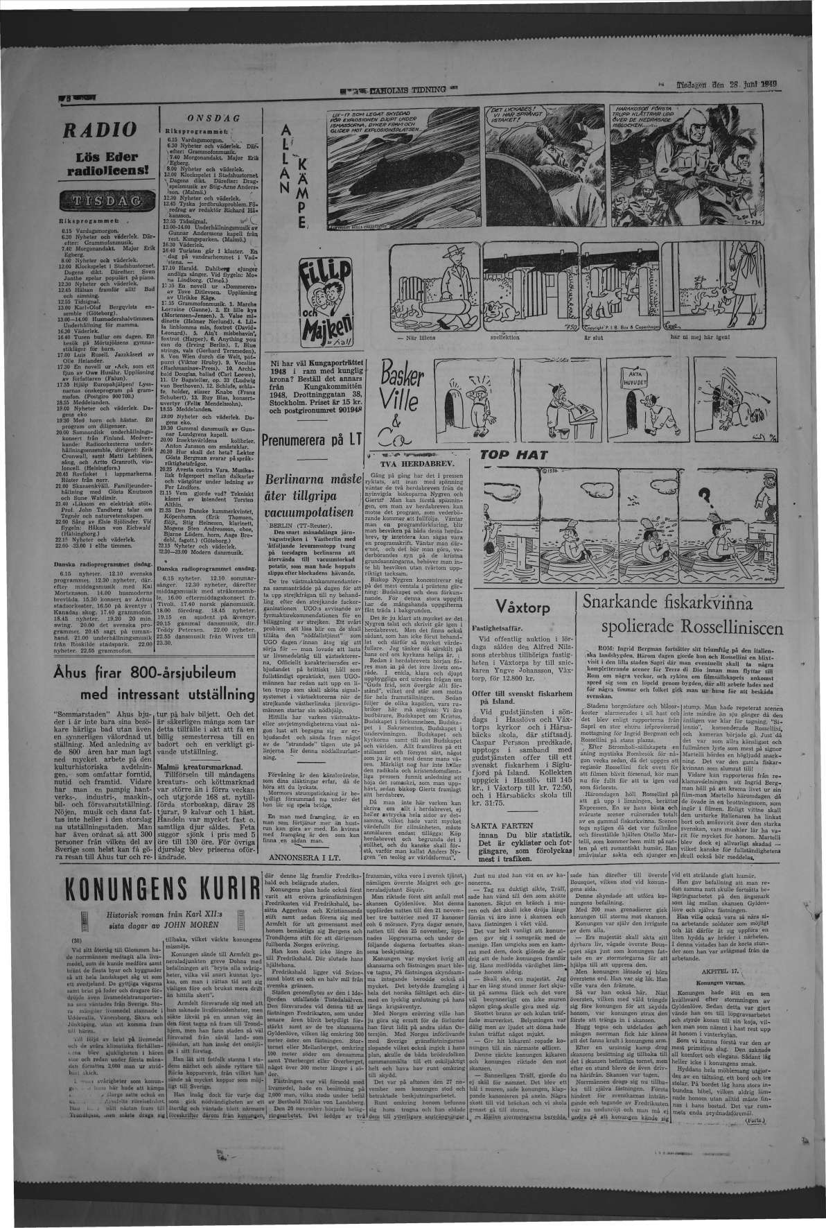 Laholms Tidning Tisdag 28 juni 1949, sida 6