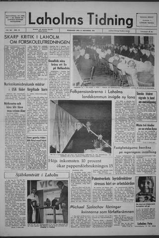 Förstasidan, Onsdag 15 december 1965
