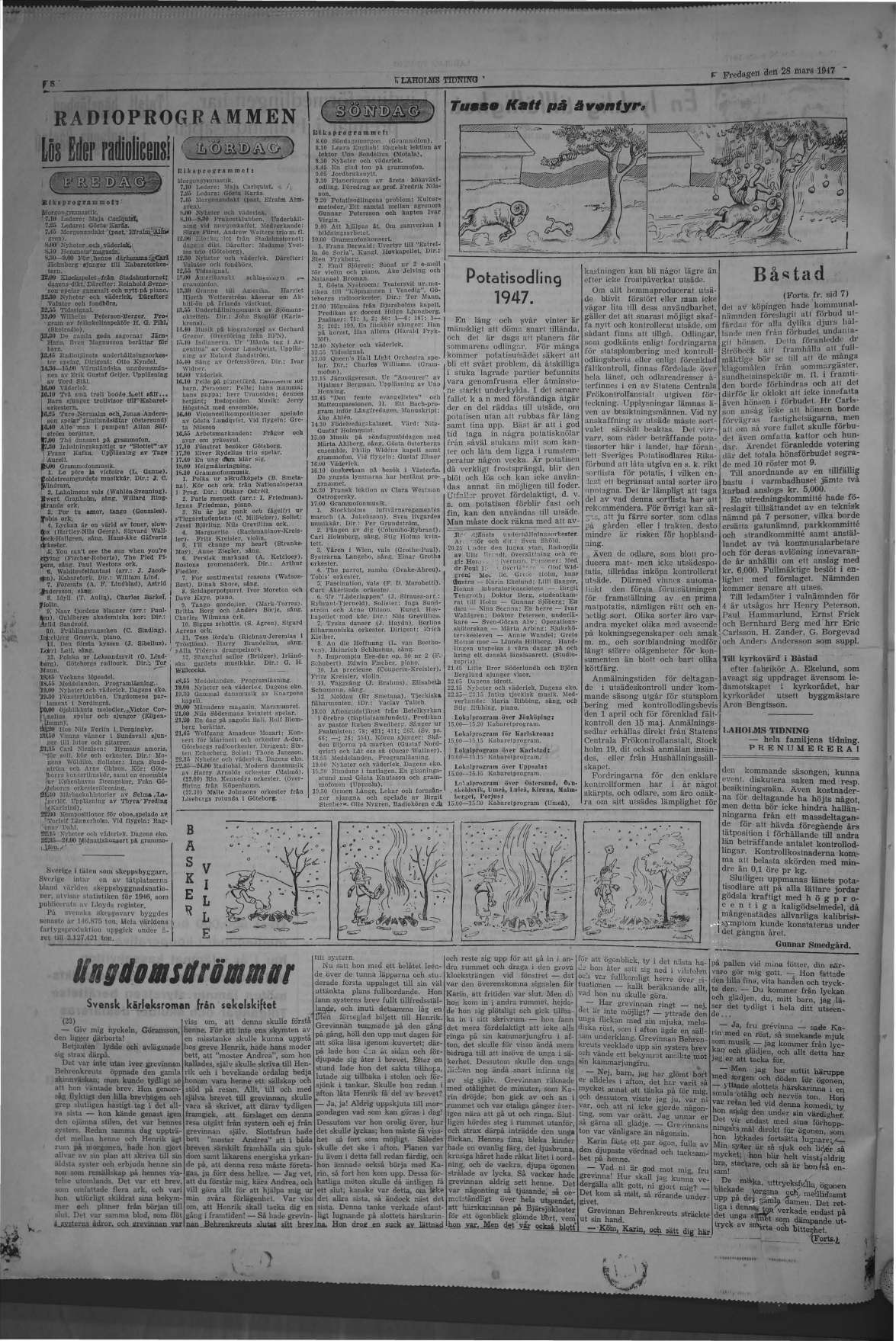 Laholms Tidning Fredag 28 mars 1947, sida 8