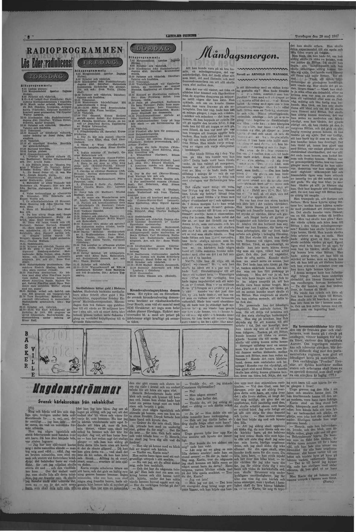 Laholms Tidning Torsdag 29 maj 1947, sida 6