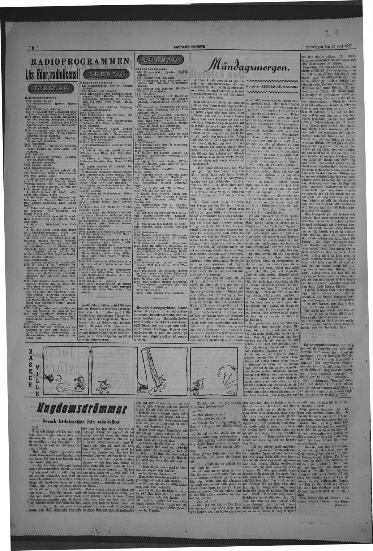 Laholms Tidning Torsdag 29 maj 1947, sida 7