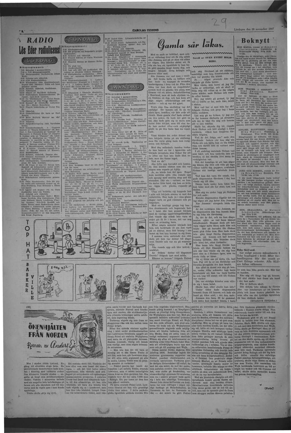 Laholms Tidning Lördag 29 november 1947, sida 8