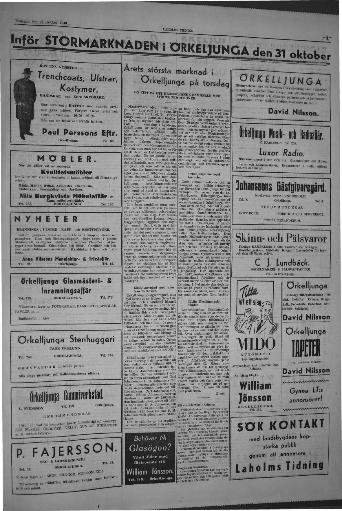 Laholms Tidning Tisdag 29 oktober 1946, sida 5