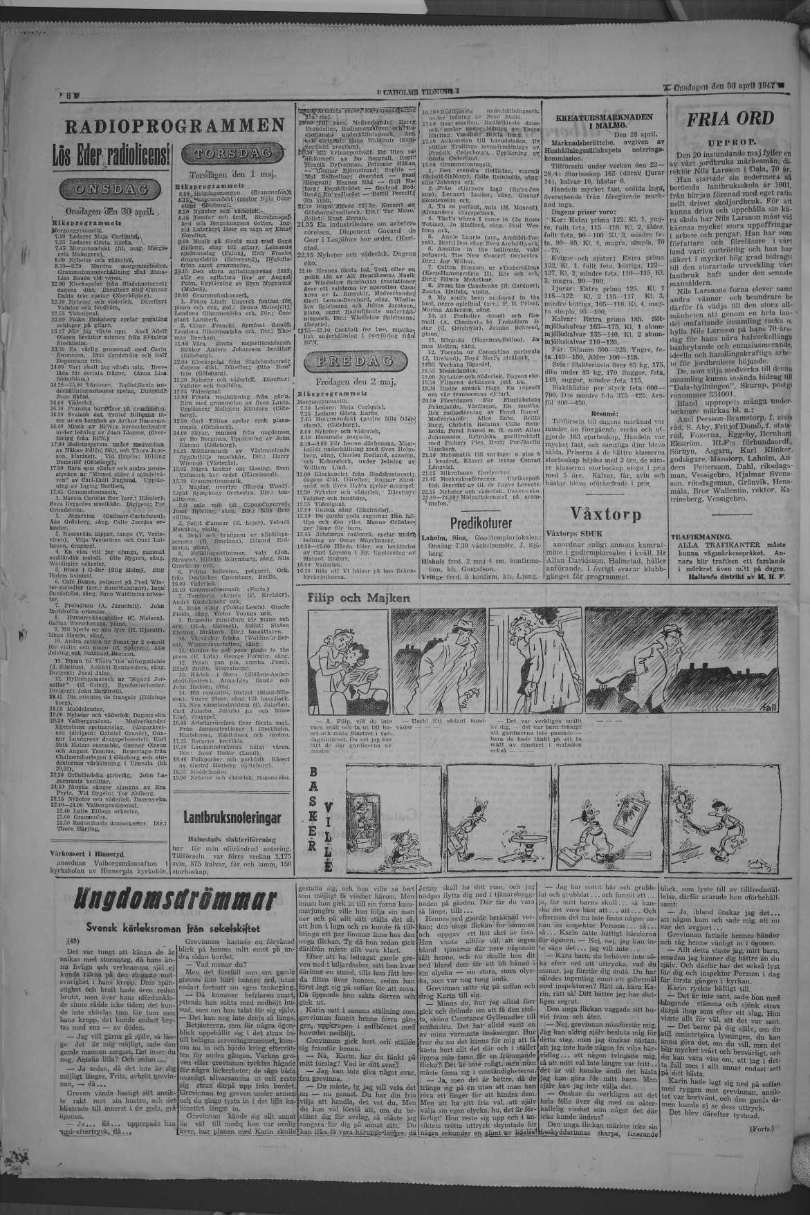 Laholms Tidning Onsdag 30 april 1947, sida 6
