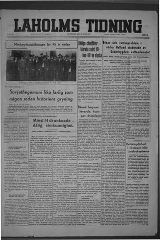 Förstasidan, Måndag 30 juni 1947