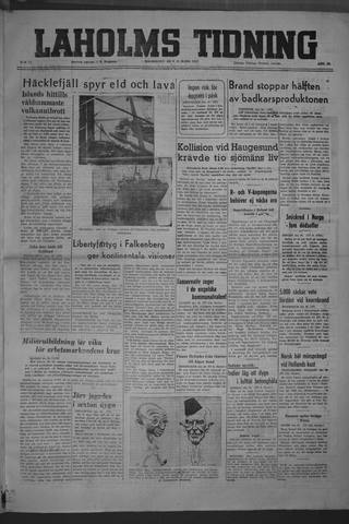 Förstasidan, Måndag 31 mars 1947