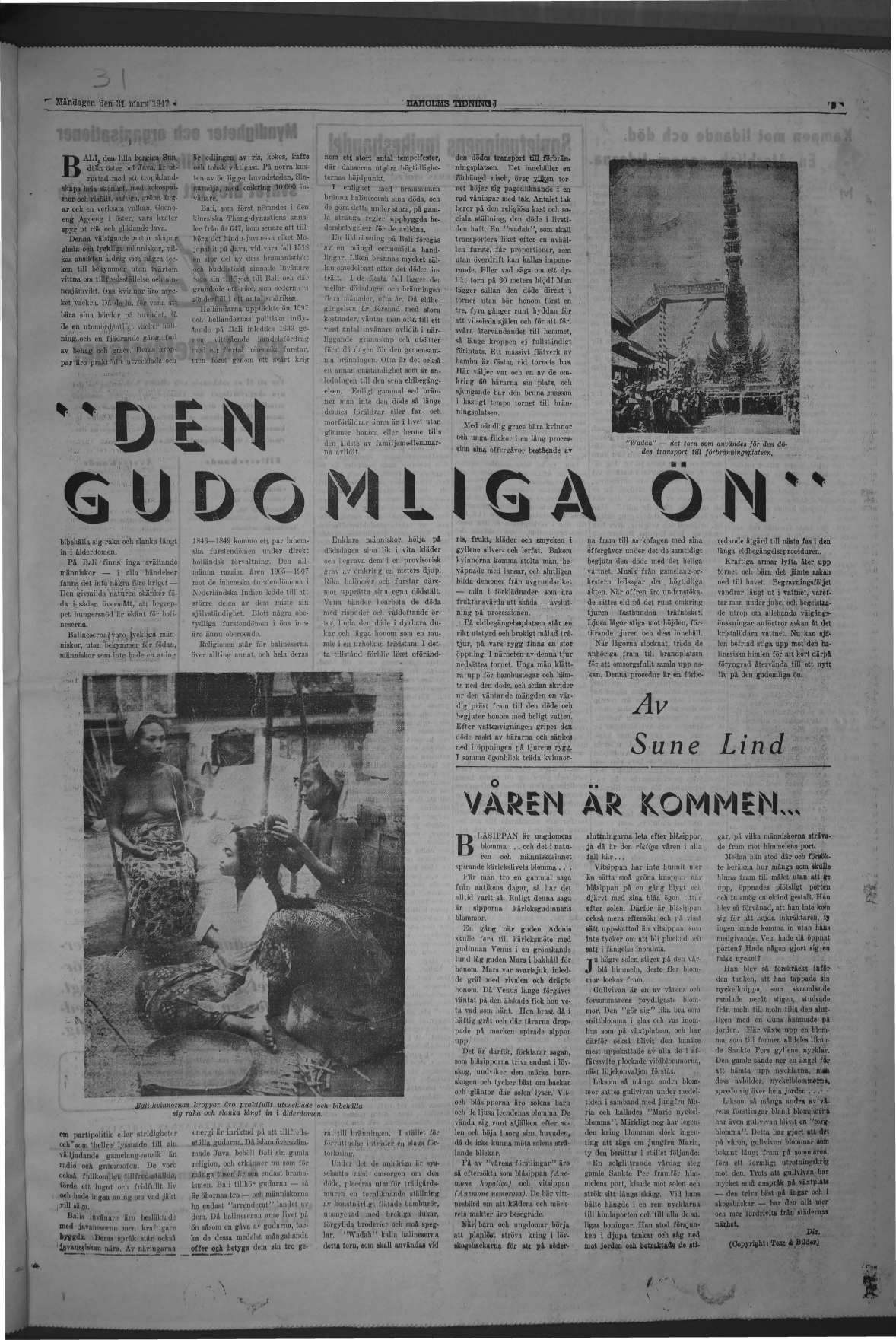 Laholms Tidning Måndag 31 mars 1947, sida 5