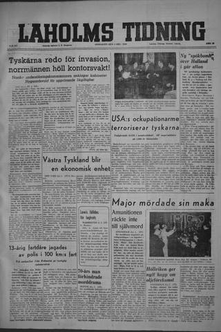 Förstasidan, Onsdag 4 december 1946