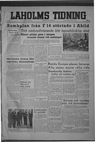 Förstasidan, Fredag 4 juli 1947