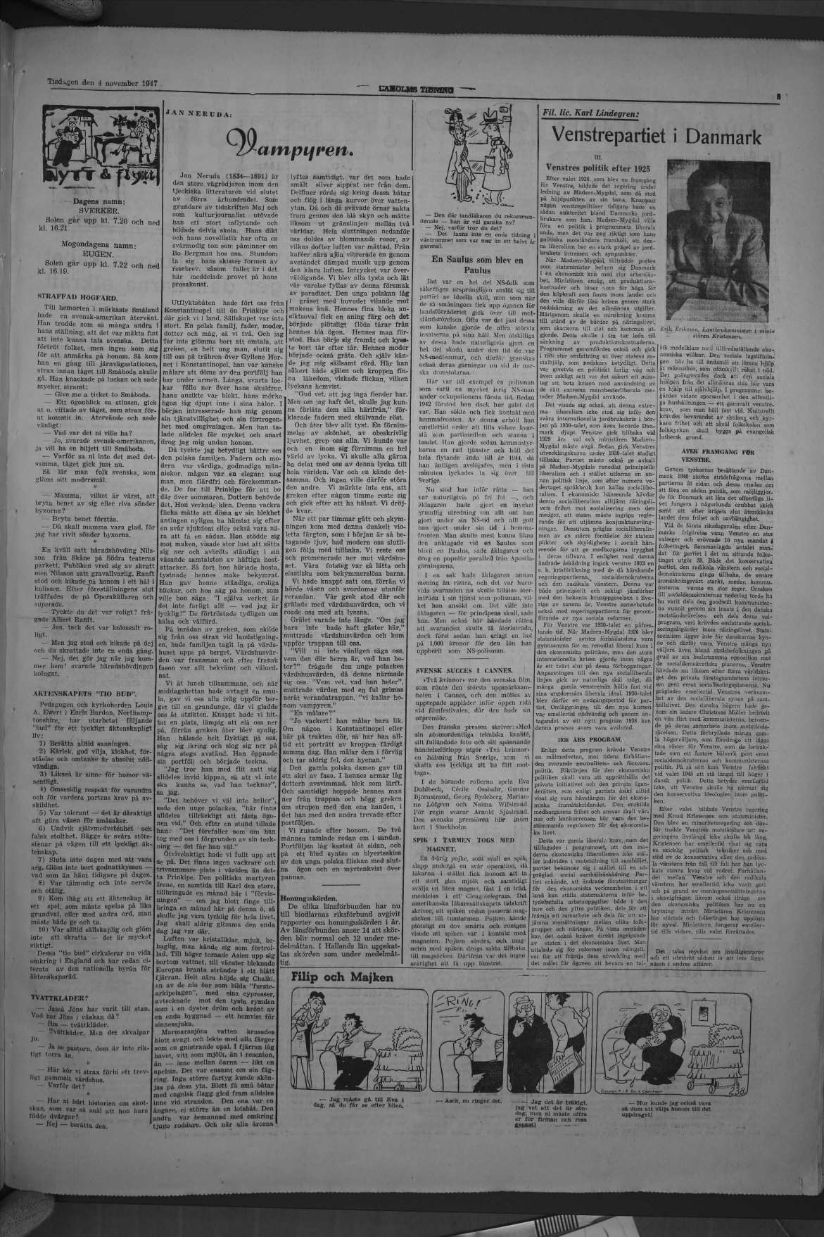 Laholms Tidning Tisdag 4 november 1947, sida 5